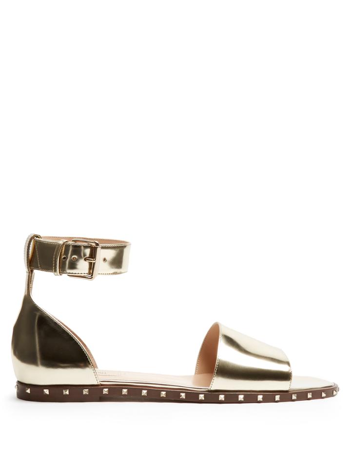 Valentino Soul Rockstud Leather Sandals