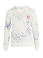 Alexander Mcqueen Leaf-print Cotton Sweater