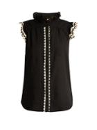 Bliss And Mischief Ric-rac Trimmed Cotton Top