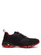 Prada Cross-section Leather And Mesh Trainers