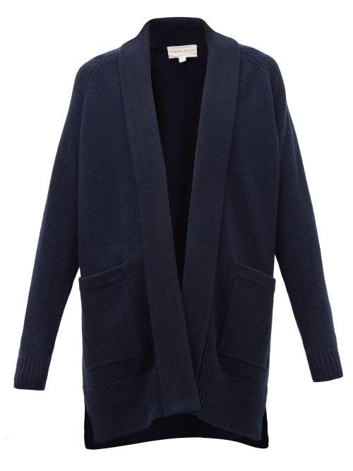 Matchesfashion.com Derek Rose - Nina Shawl-lapel Cashmere Cardigan - Womens - Navy