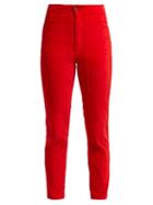 Matchesfashion.com Aries - Velvet Trousers - Womens - Red