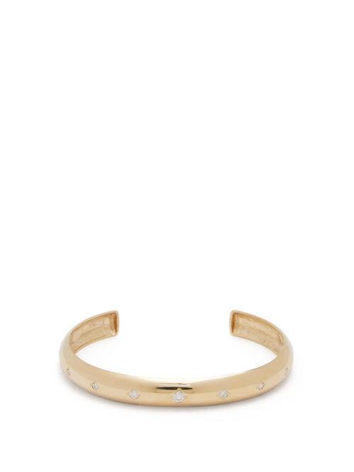 Matchesfashion.com Zo Chicco - Diamond & 14kt Gold Cuff Bracelet - Womens - Gold