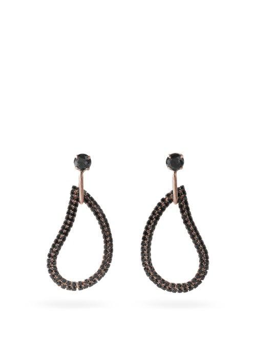 Matchesfashion.com Zeus + Dione - X Ileana Makri Lachouri Crystal Drop Earrings - Womens - Black