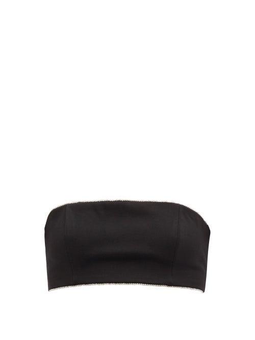 Staud - Lillies Crystal-embellished Jersey Bandeau Top - Womens - Black