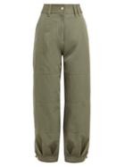 Matchesfashion.com Loewe - Balloon Cuffed Cotton Cargo Trousers - Womens - Green