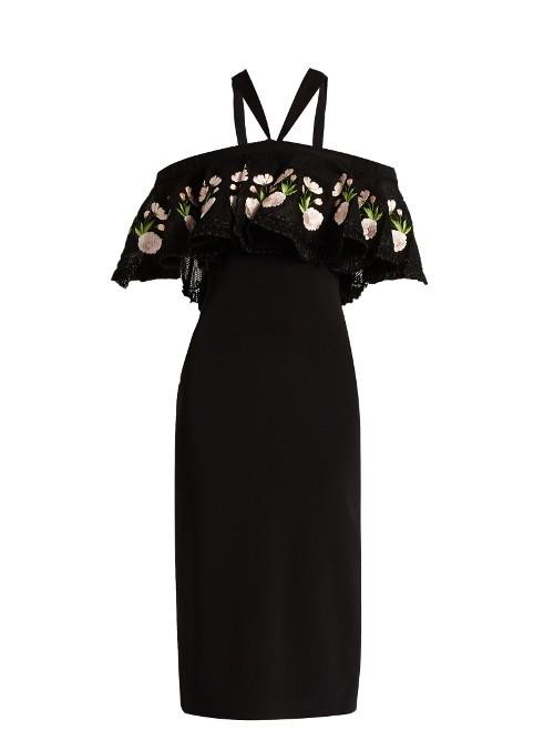 Temperley London Lyra Off-the-shoulder Embroidered Dress