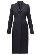 Matchesfashion.com The Row - Panois Slim-fit Single-breasted Coat - Womens - Navy