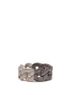 Matchesfashion.com Maison Margiela - Two Tone Curb Chain Sterling Silver Ring - Mens - Silver Multi