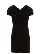 Matchesfashion.com Christopher Kane - Gathered Stretch Velvet Mini Dress - Womens - Black