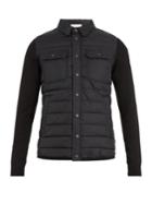 Moncler Quilted-panel Nylon And Wool-blend Jacket