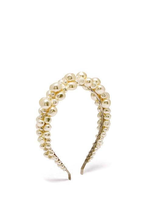 Matchesfashion.com Simone Rocha - Faux Baroque Pearl Headband - Womens - Pearl