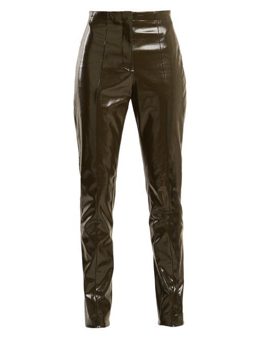 Matchesfashion.com Acne Studios - Tugi Vinyl Trousers - Womens - Dark Grey