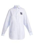 Matchesfashion.com Gucci - Ny Yankees Appliqu Cotton Shirt - Womens - Blue