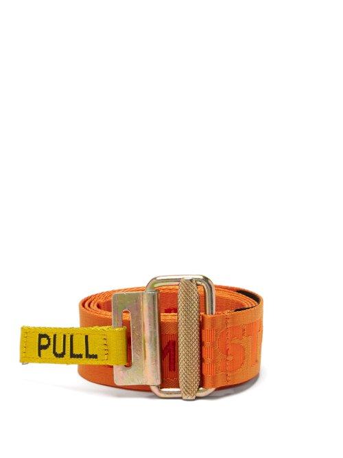 Matchesfashion.com Heron Preston -  Embroidered Jacquard Tape Belt - Mens - Multi