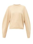 Matchesfashion.com Chlo - Ribbed Wool Blend Sweater - Womens - Light Brown