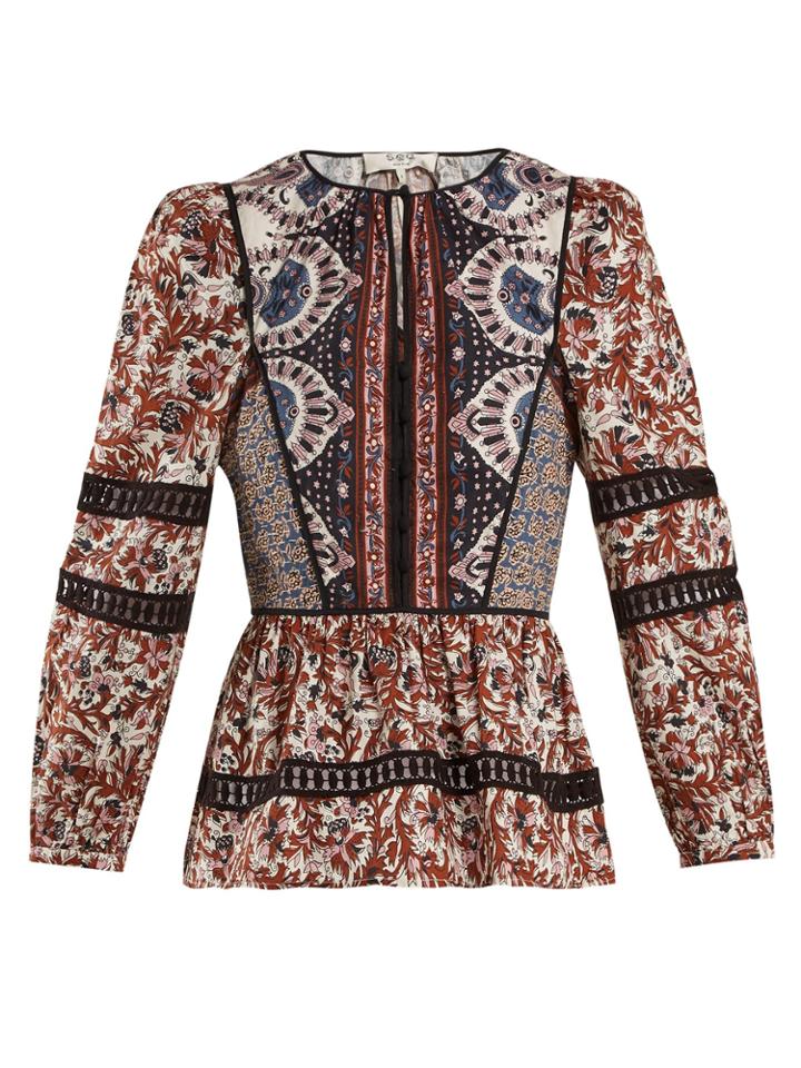 Sea Gemma Floral-print Cotton Blouse
