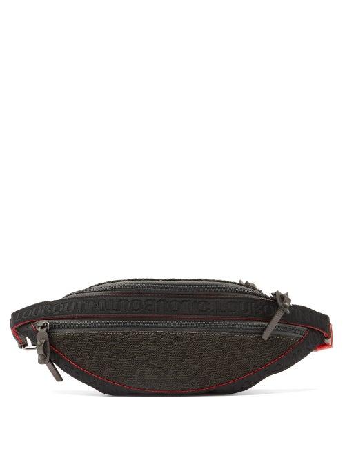 Mens Bags Christian Louboutin - Parisnyc Cl-monogram Canvas Cross-body Bag - Mens - Black Red