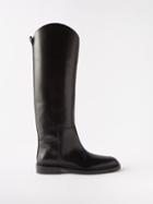 Jil Sander - Leather Knee-high Boots - Womens - Black