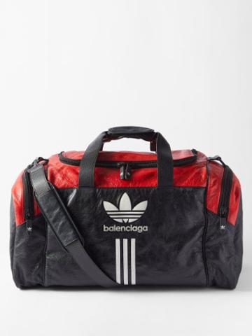 Balenciaga - X Adidas Leather Holdall - Mens - Black Red