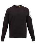 Matchesfashion.com 2 Moncler 1952 - Logo-patch Cotton-jersey Sweatshirt - Mens - Black