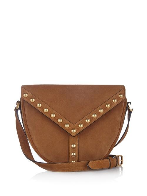 Saint Laurent Y Studs Suede Cross-body Bag