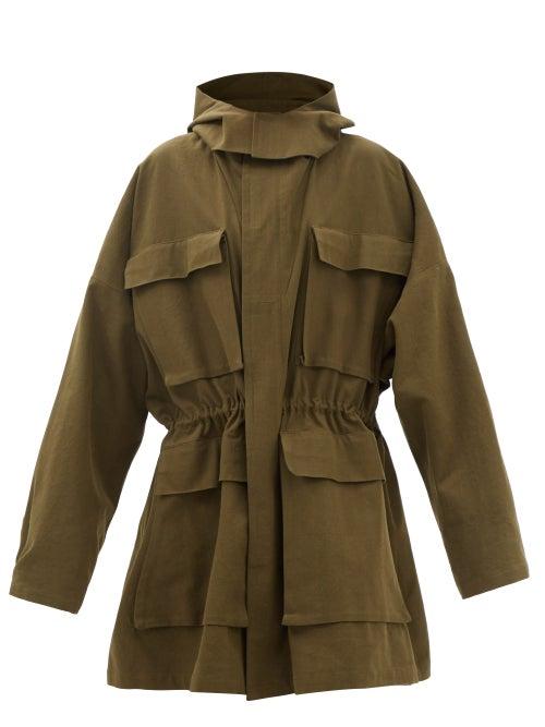 Raey - Giant Combat Cotton-blend Parka - Womens - Dark Khaki
