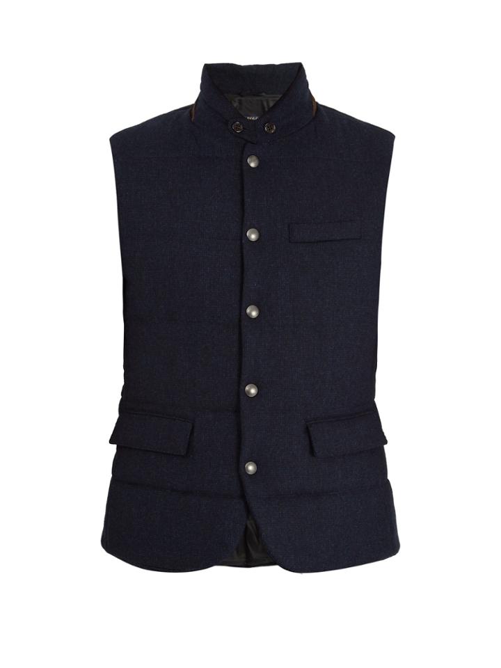 Polo Ralph Lauren Lloyd Suede-trimmed Quilted Gilet
