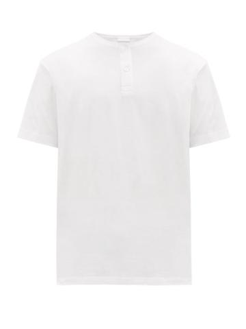 Matchesfashion.com Handvaerk - Cotton Jersey Henley T Shirt - Mens - White