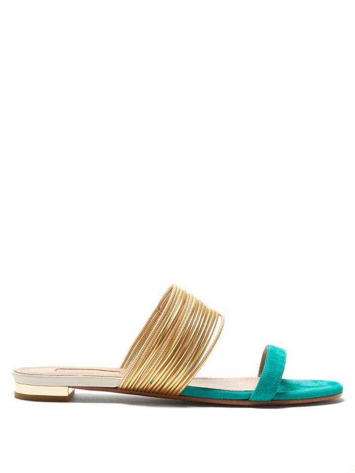 Aquazzura Rendez Vouz Suede Sandals