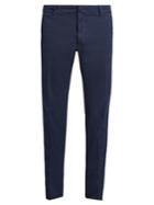 Valentino Embellished Slim-leg Cotton-blend Trousers