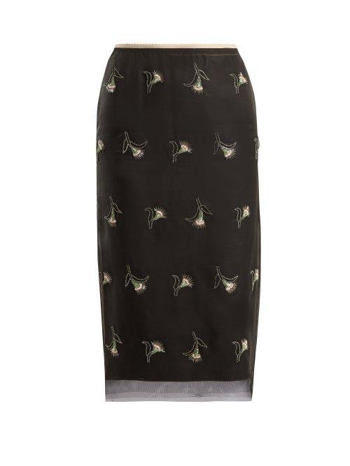 Matchesfashion.com No. 21 - Sequin And Bead Embellished Pencil Skirt - Womens - Black