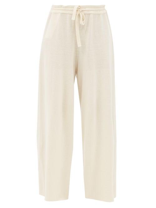 Jil Sander - Cashmere Wide-leg Trousers - Womens - Cream