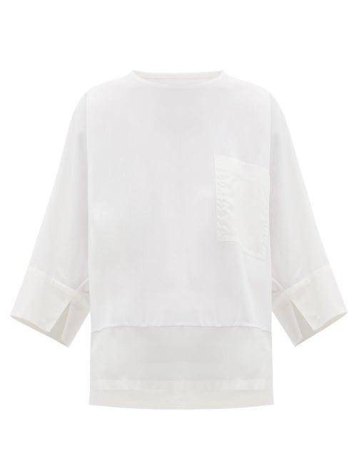 Matchesfashion.com Issey Miyake - Patch Pocket Cotton Blend T Shirt - Womens - White