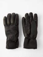 Toni Sailer - Dane Leather And Twill Ski Gloves - Mens - Black