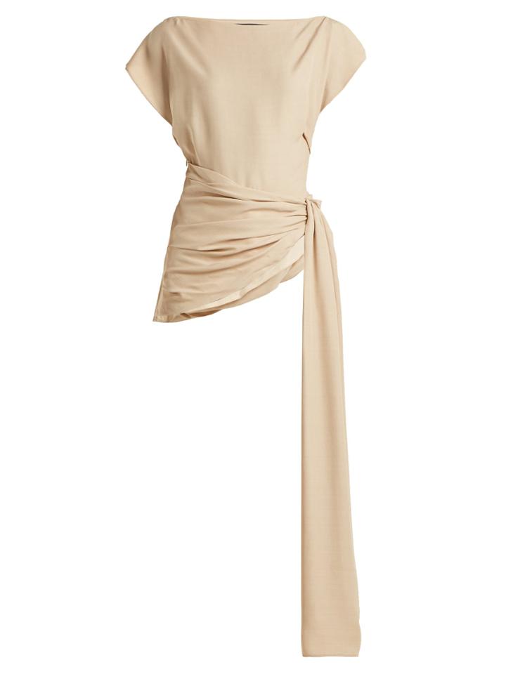 Jacquemus Espiral Gathered Crepe Top