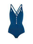 Ephemera Crossed Double-strap Swimsuit