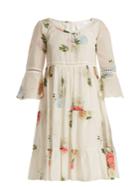 Athena Procopiou Summer Bloom Cotton And Silk-blend Dress