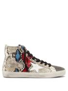 Matchesfashion.com Golden Goose - Francy High Top Python Effect Trainers - Womens - Python