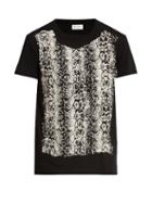 Saint Laurent Reptile-print Cotton T-shirt
