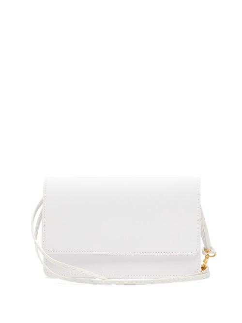 Matchesfashion.com Jacquemus - Riviera Rubberised Leather Shoulder Bag - Womens - White