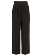 Matchesfashion.com Rebecca Taylor - Wide-leg Satin Trousers - Womens - Black
