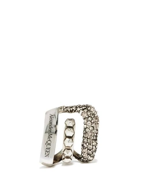 Alexander Mcqueen - Crystal-embellished Studded Ear Cuff - Womens - Crystal