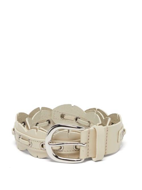 Matchesfashion.com Isabel Marant - Tany Eyelet Leather Belt - Womens - White