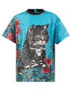 Matchesfashion.com Ashish - Cat-sequinned Cotton-muslin T-shirt - Womens - Multi