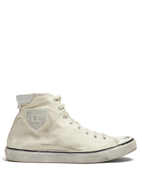 Matchesfashion.com Saint Laurent - Bedford High Top Trainers - Mens - White