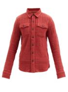 Rrl - Cable-knit Cotton-blend Shirt - Mens - Red