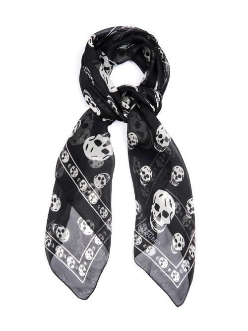 Alexander Mcqueen Skull-print Silk Scarf