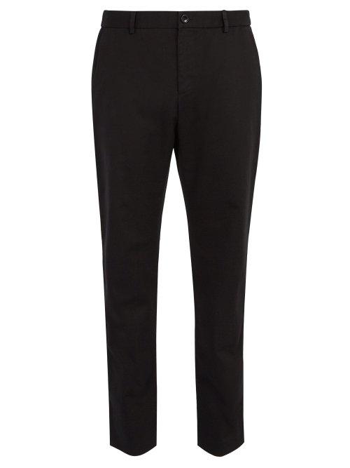 Matchesfashion.com Gucci - Embroidered Cotton Chino Trousers - Mens - Black