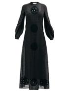 Gabriela Hearst - Alex Upcycled Linen-blend Maxi Dress - Womens - Black